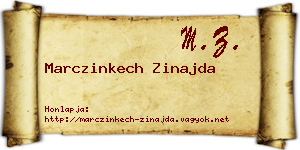 Marczinkech Zinajda névjegykártya